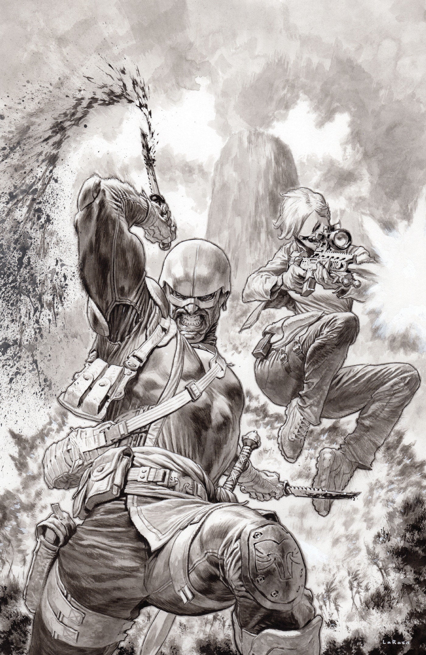 Fort Psycho #1 Cvr I Inc 1:50 Lewis Larosa B&w Var