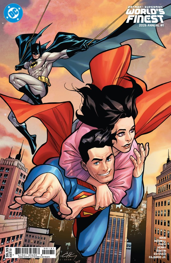 Cover of Batman/Superman: World's Finest 2026 Annual #1 Cover C Clayton Henry — Cover C cardstock variant art by Clayton Henry featuring Batman and Superman, DC Comics 2026