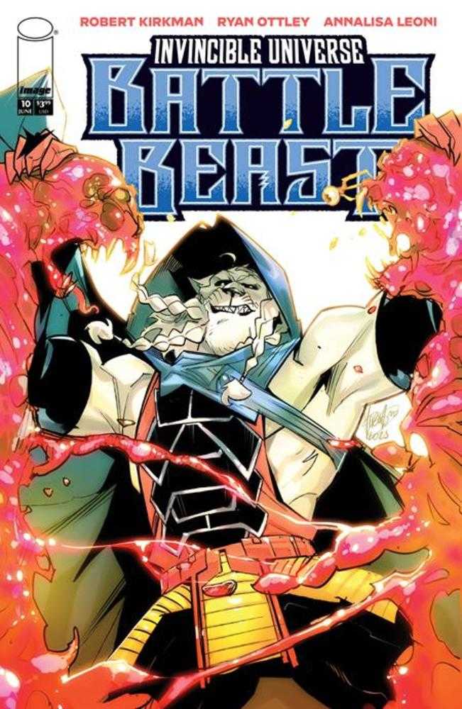 Cover of Invincible Universe: Battle Beast #10 Cover D — 1:25 incentive variant art by Mirka Andolfo, Image Comics 2026