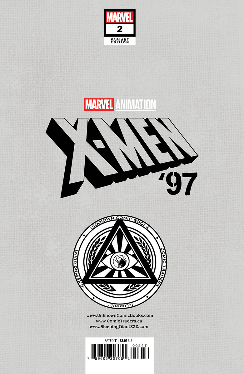 X-Men '97 #2 Tyler Kirkham virgin variant, back cover