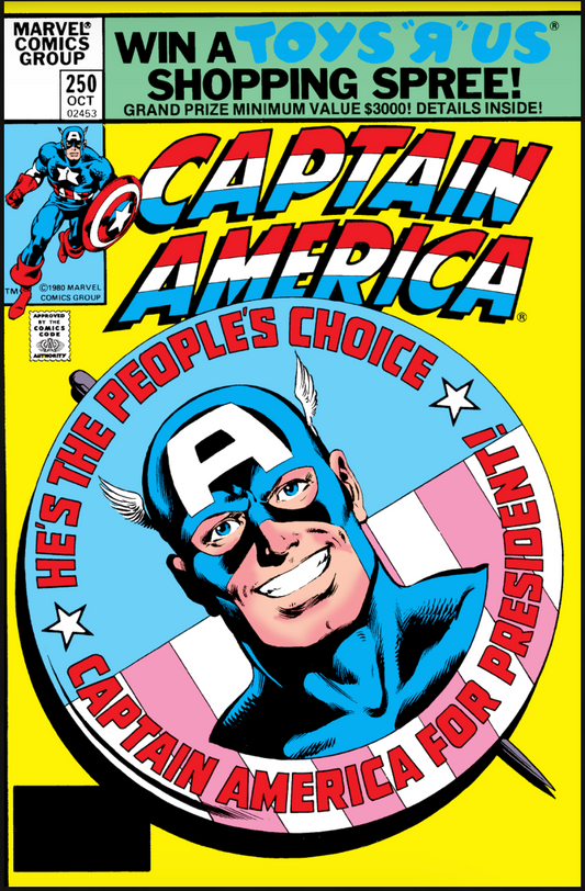 250's for America's 250 · Day 24: Captain America #250 — "Cap for President!"