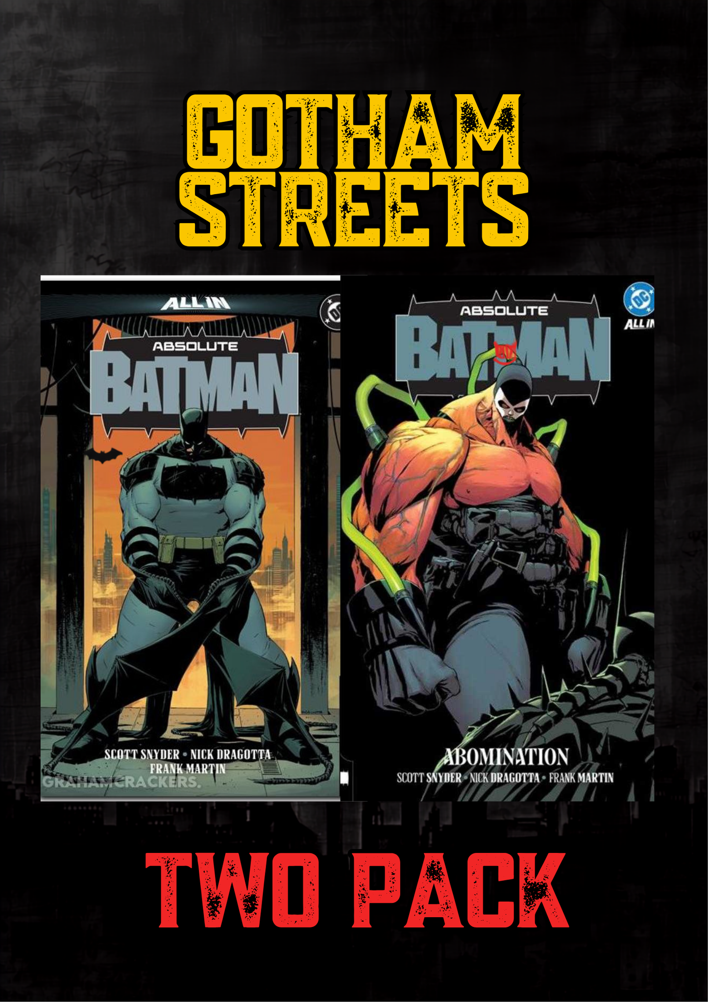 Gotham Streets Two Pack - Absolute Batman Vol 1 and Vol 2 main bundle graphic