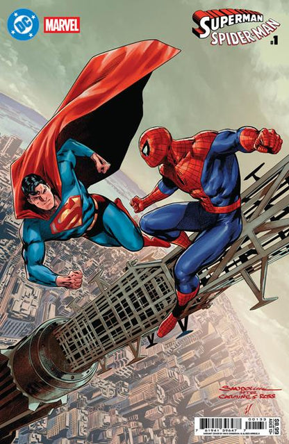 Superman & Spider-Man #1 One Shot Comic – DC Marvel Crossover Collector Issue – comic book cover – view 18