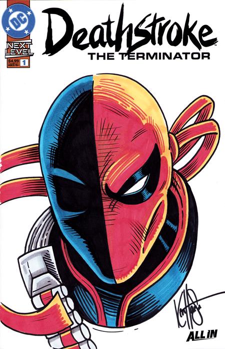 Df Deathstroke the Terminator #1 Signed and Remarked By Ken Haeser