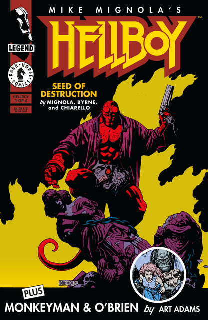 Cover of Hellboy: Seed of Destruction #1 Facsimile Reprint CVR A — original cover art by Mike Mignola featuring Hellboy in his iconic debut, Dark Horse Comics 2026