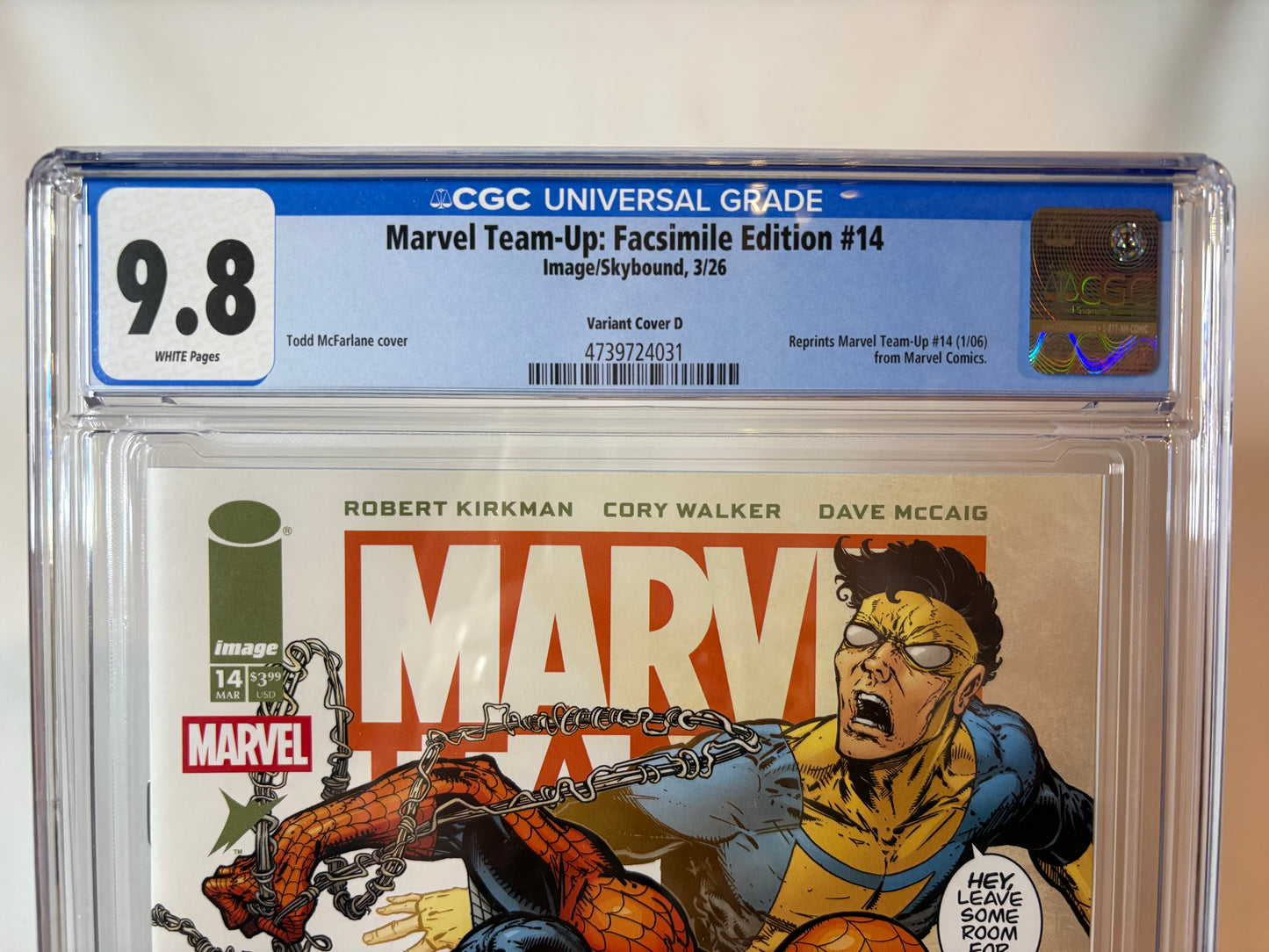Marvel Team-Up #14 (Spider-man/ Invincible) Facsimile Edition Todd McFarlane