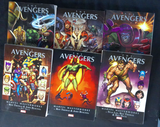 Marvel Masterworks Avengers TPB Vol. 1–6 Set  Classic Stan Lee Stories Softcover