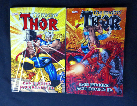 Thor by Dan Jurgens & John Romita Jr Vol 1 & 2 TPB Marvel Comics SET