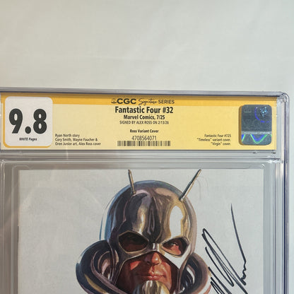 Fantastic Four #32 CGC 9.8 ss signed by Alex Ross Ant-Man