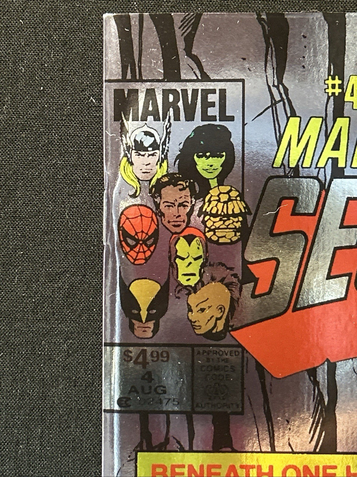 SECRET WARS 4 FOIL FACSIMILE VARIANT NM FAX MARVEL SUPER HEROES 2024
