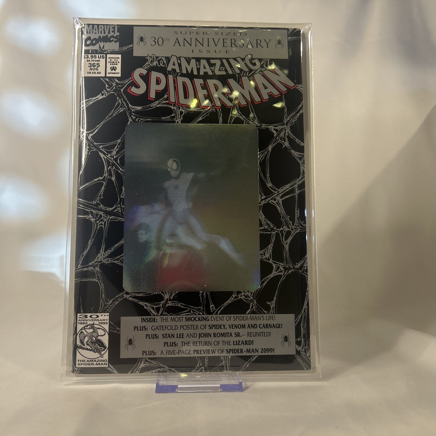 Marvel Comics The Amazing Spider-Man #365 30th Anniversary Hologram Cover 1992