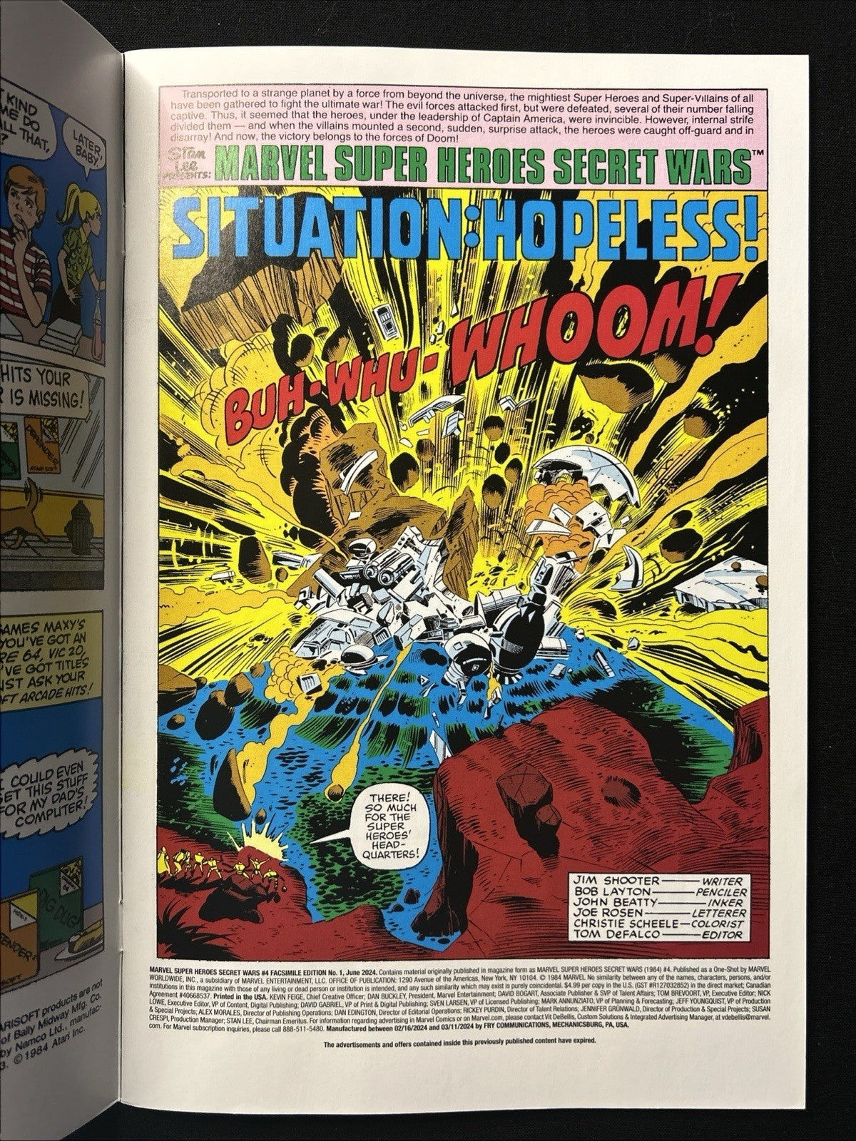 SECRET WARS 4 FOIL FACSIMILE VARIANT NM FAX MARVEL SUPER HEROES 2024