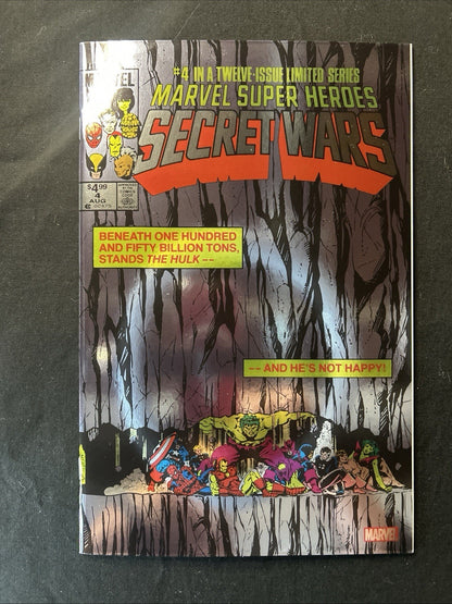 SECRET WARS 4 FOIL FACSIMILE VARIANT NM FAX MARVEL SUPER HEROES 2024
