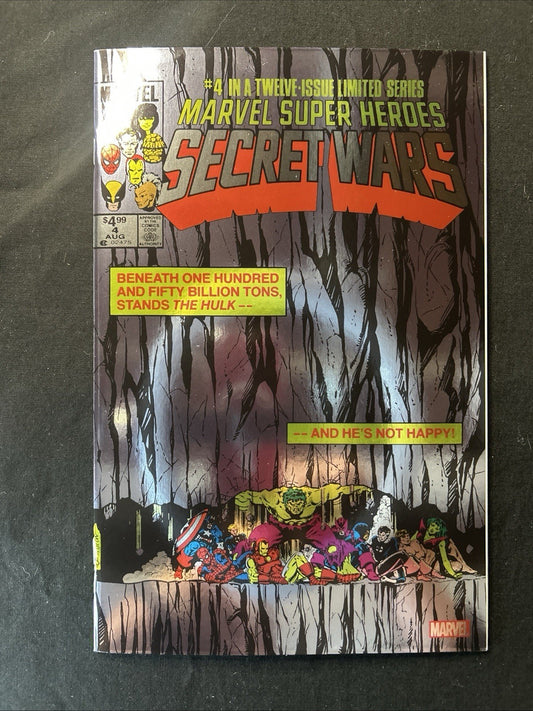 SECRET WARS 4 FOIL FACSIMILE VARIANT NM FAX MARVEL SUPER HEROES 2024