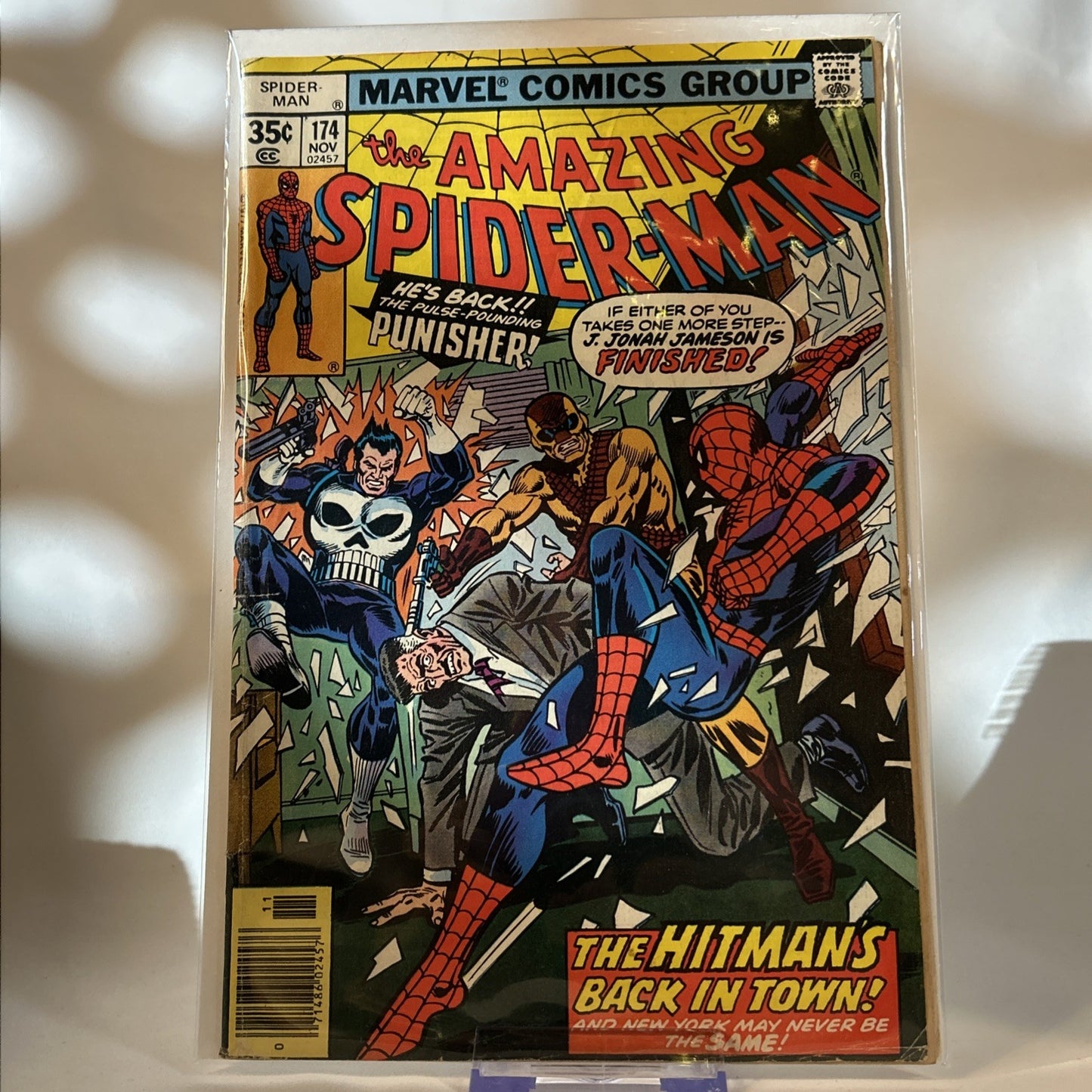 AMAZING SPIDER-MAN #174 VF 8.0 SPIDER-MAN & THE PUNISHER VS HITMAN