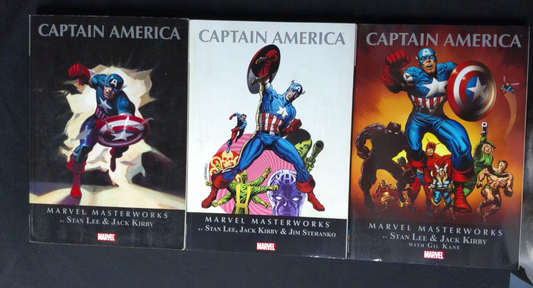 Marvel Masterworks Captain America Vol 1 2 3 TPB Lot | 3 Book Set