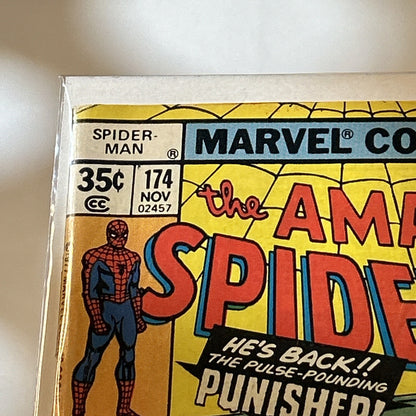 AMAZING SPIDER-MAN #174 VF 8.0 SPIDER-MAN & THE PUNISHER VS HITMAN