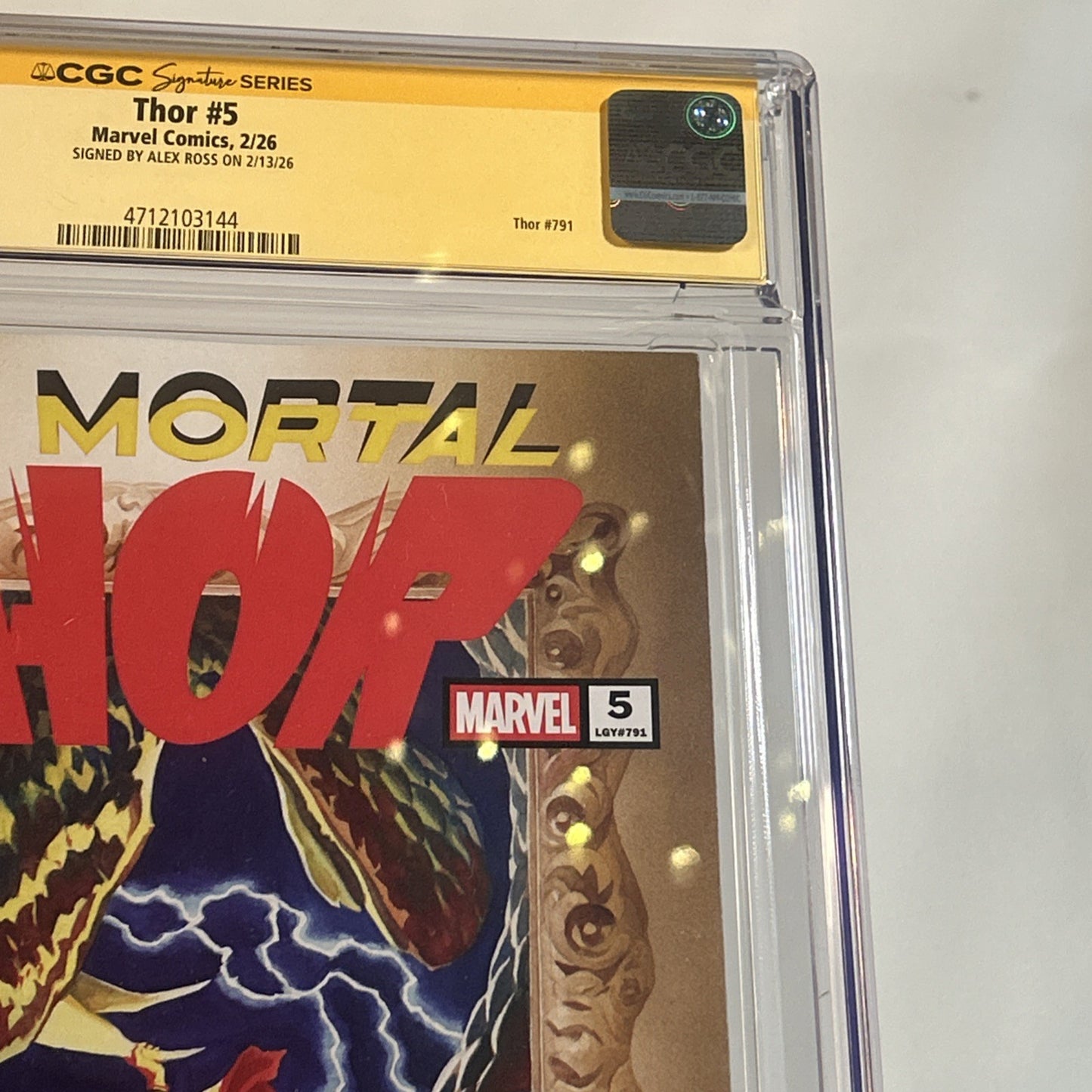 Mortal Thor #5 Alex Ross Cover CGC 9.8 - Signed w/ COA