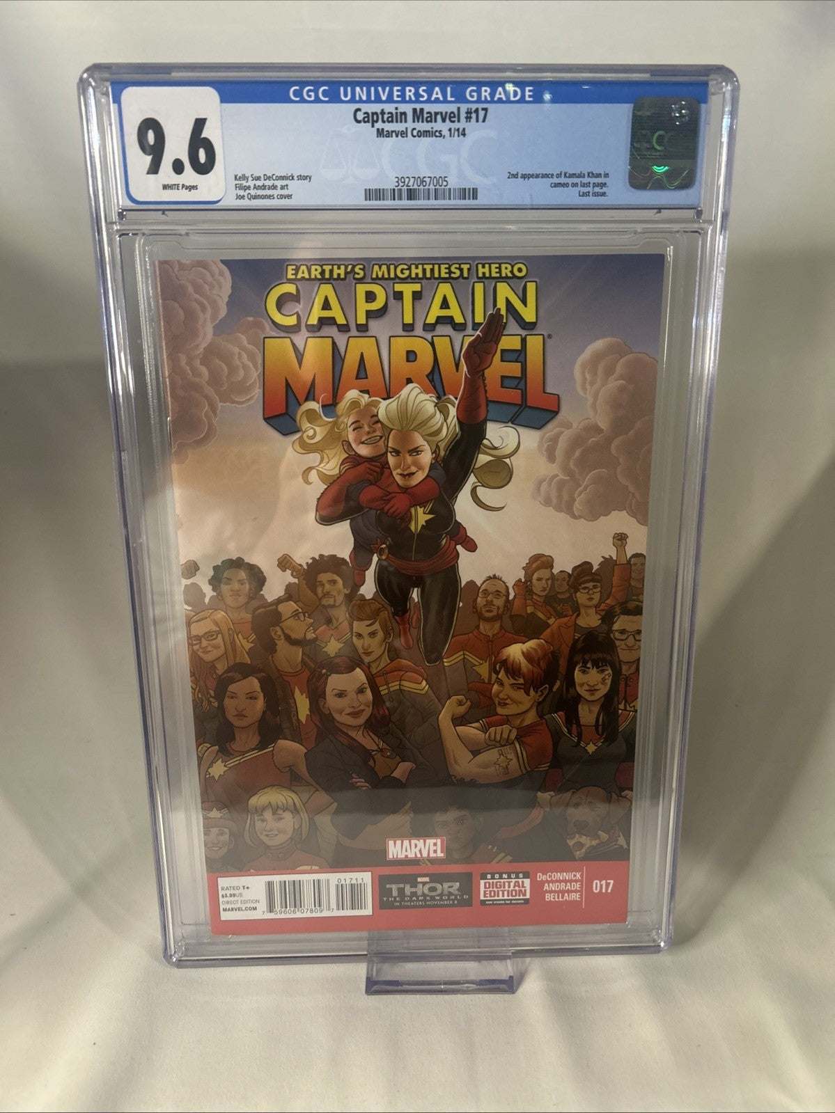 captain marvel 17 cgc 9.6 2014 Kamala Khan 2nd appearance marvel comics
