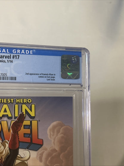 captain marvel 17 cgc 9.6 2014 Kamala Khan 2nd appearance marvel comics