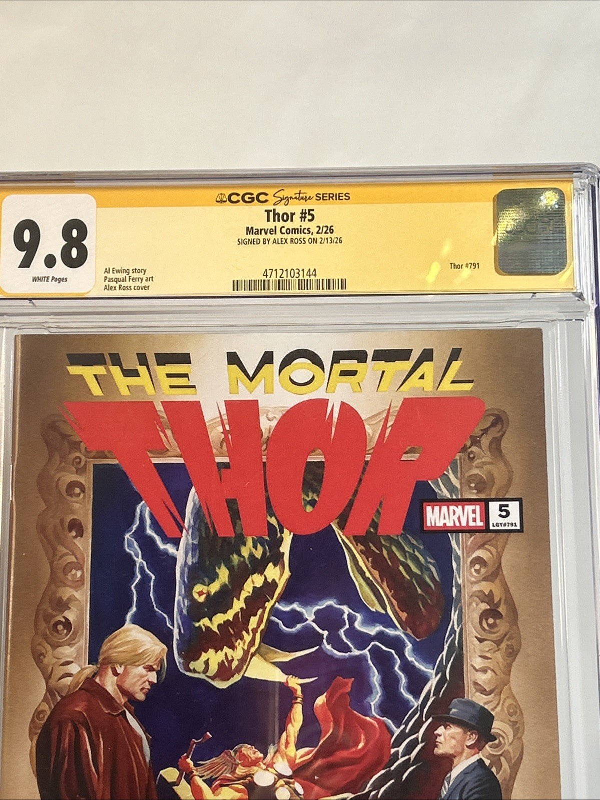 Mortal Thor #5 Alex Ross Cover CGC 9.8 - Signed w/ COA