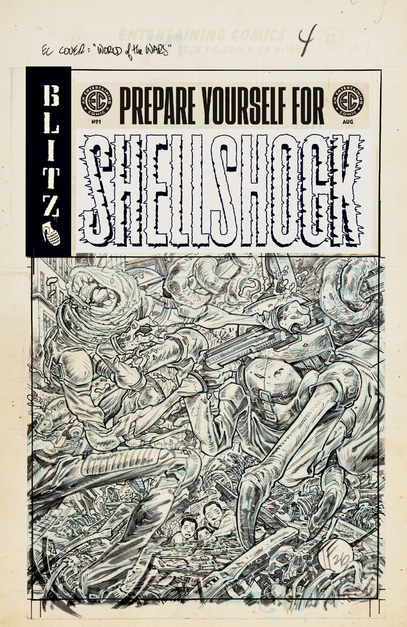 Ec Shellshock #1 Cvr F Inc 1:20 Tom Fowler B&w Artist Edition Var