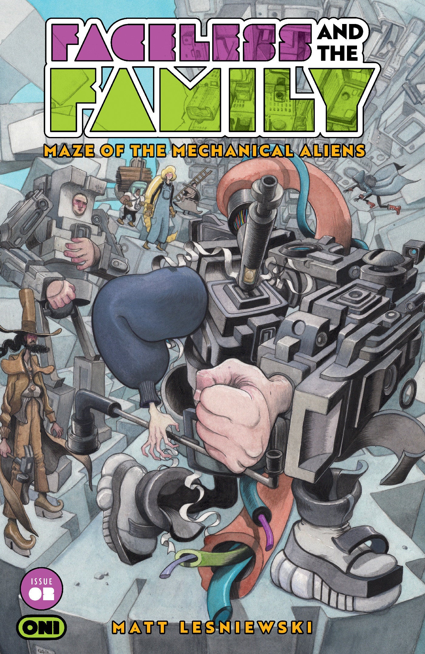 Faceless and the Family Maze of the Mechanical Aliens #2 Cvr a Matt Lesniewski