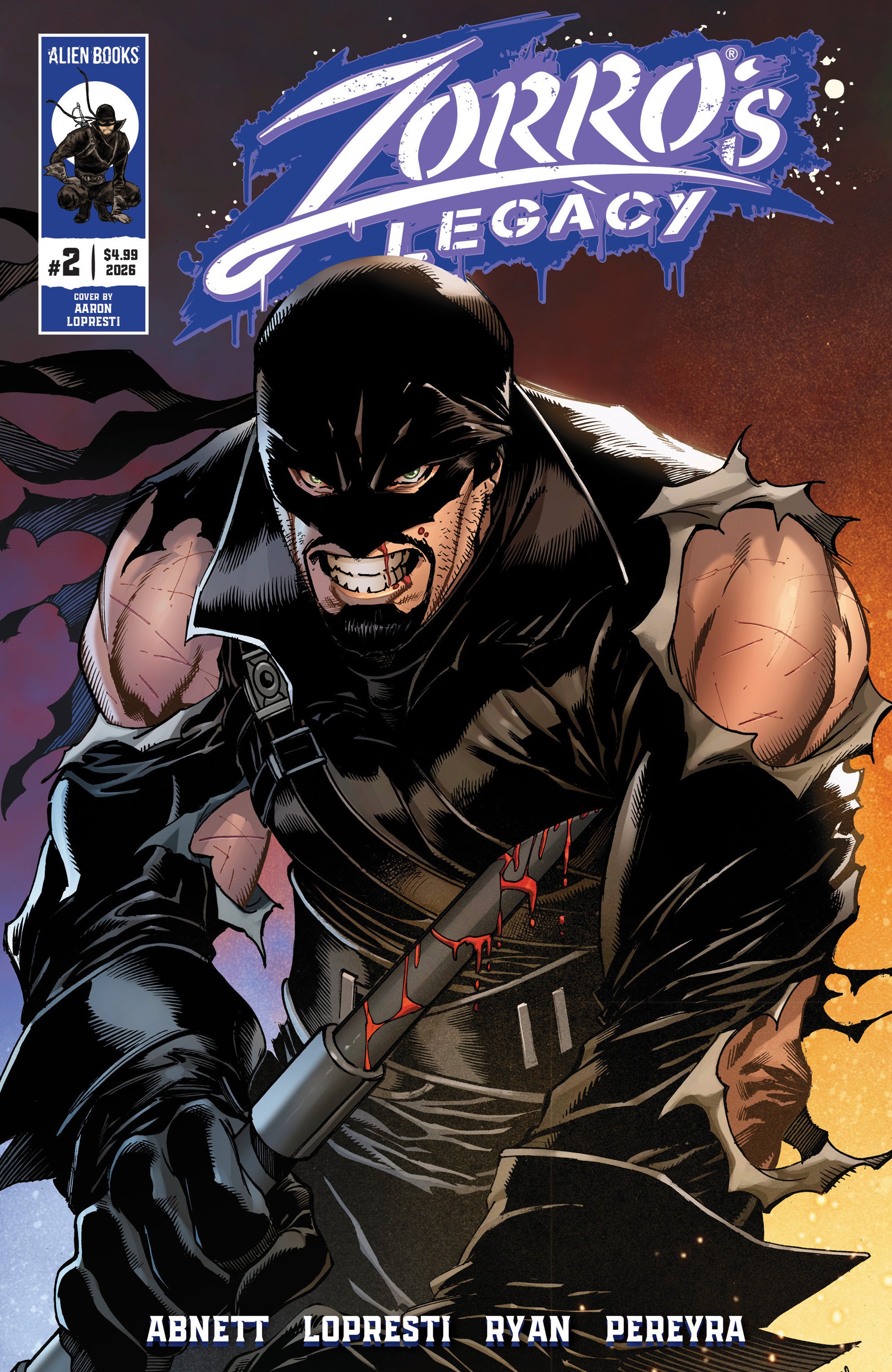 Zorro's Legacy #2 Cover a (lopresti)