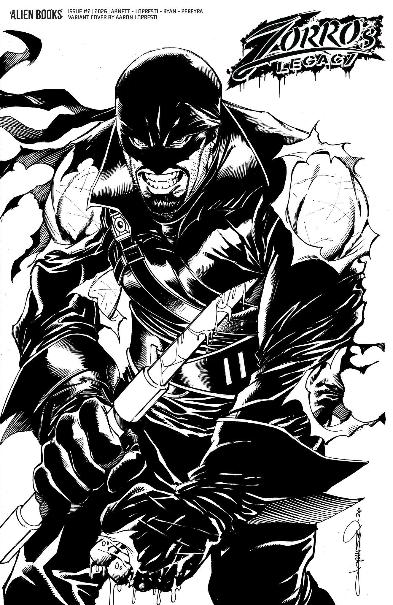 Zorro's Legacy #2 Cover a (lopresti)