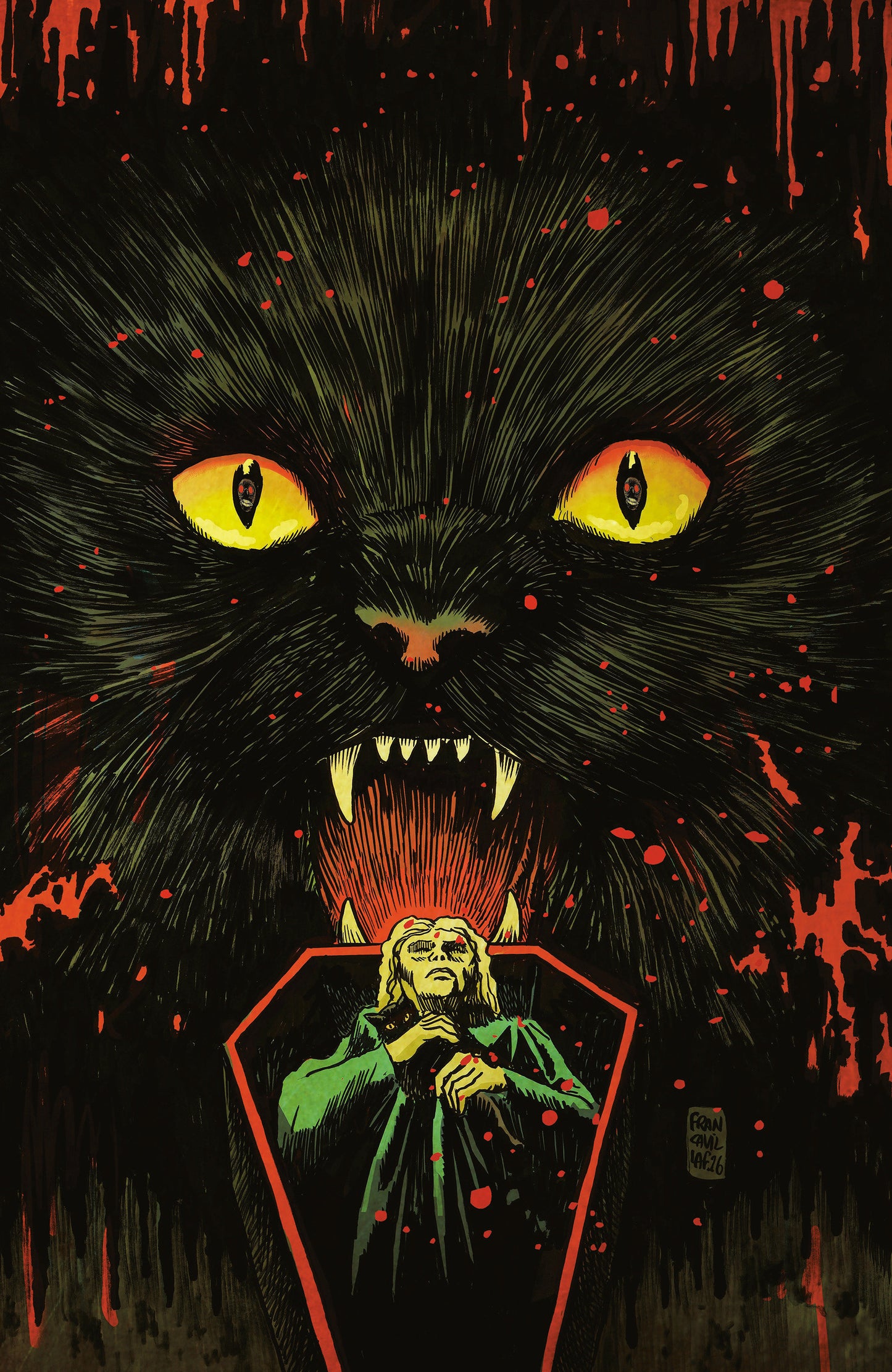 Stuff of Nightmares: the Cat in the Coffin #1 a Main (dressed, Francavilla)