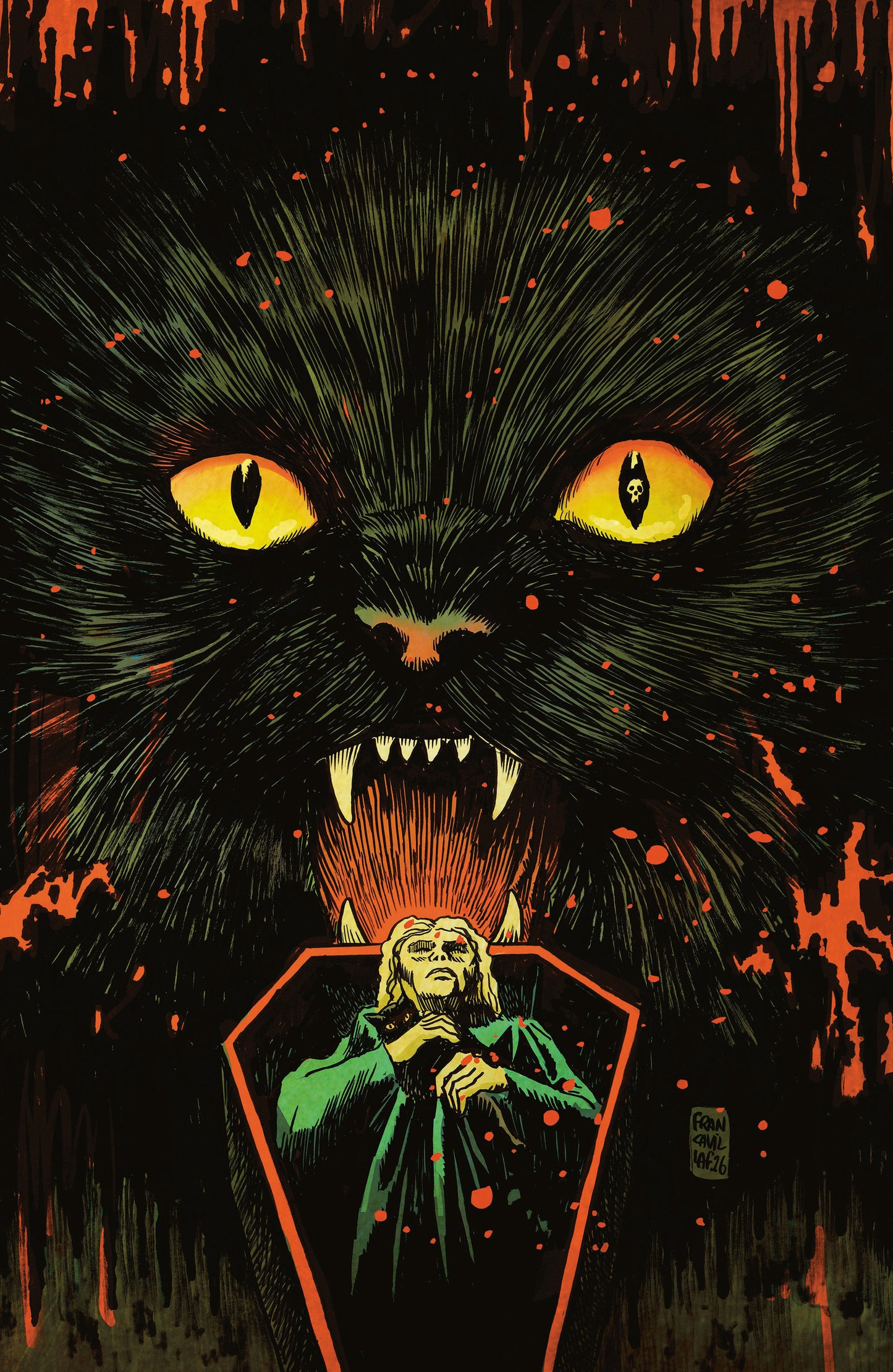 Stuff of Nightmares: the Cat in the Coffin #1 a Main (dressed, Francavilla)