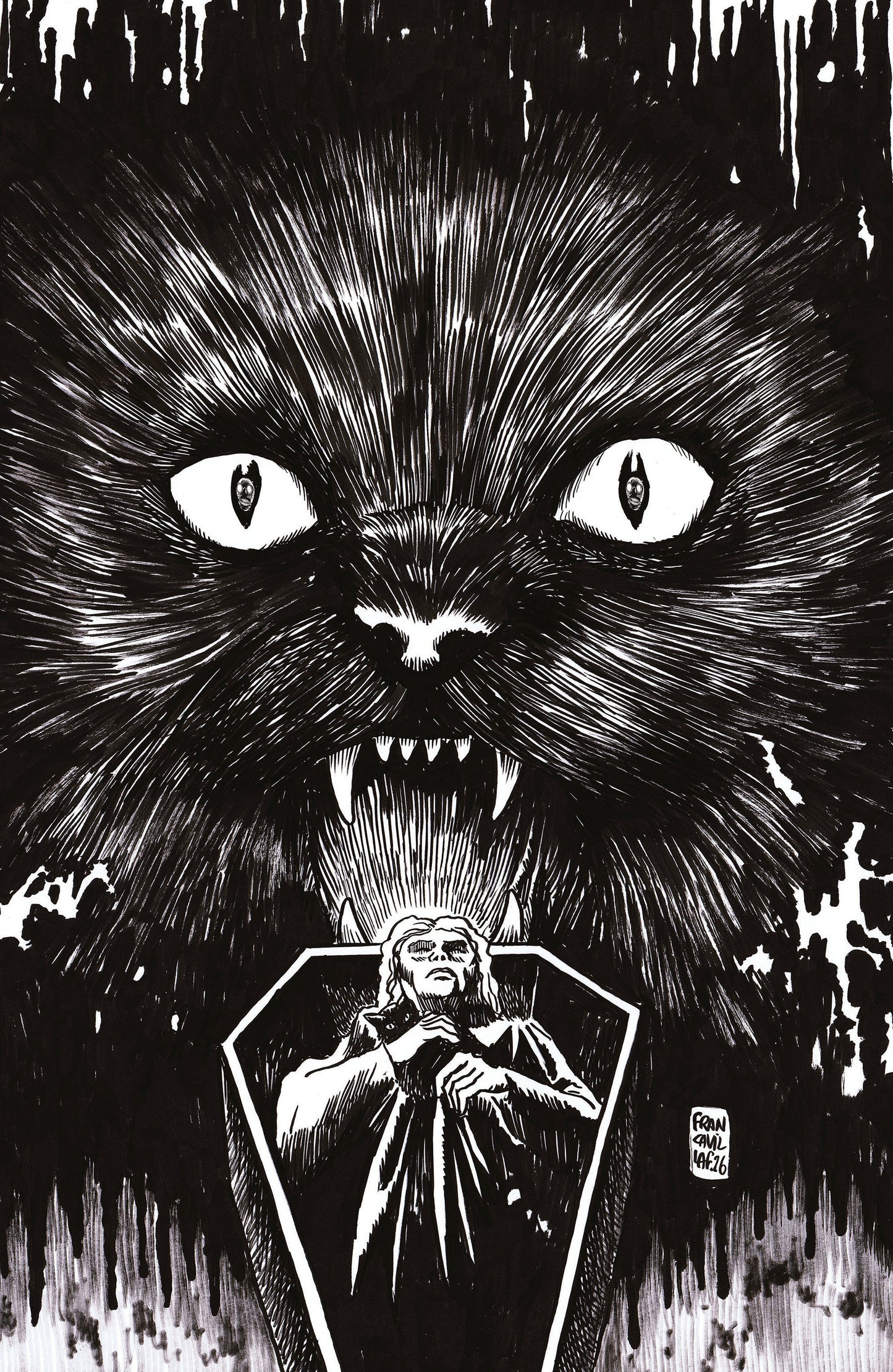 Stuff of Nightmares: the Cat in the Coffin #1 a Main (dressed, Francavilla)