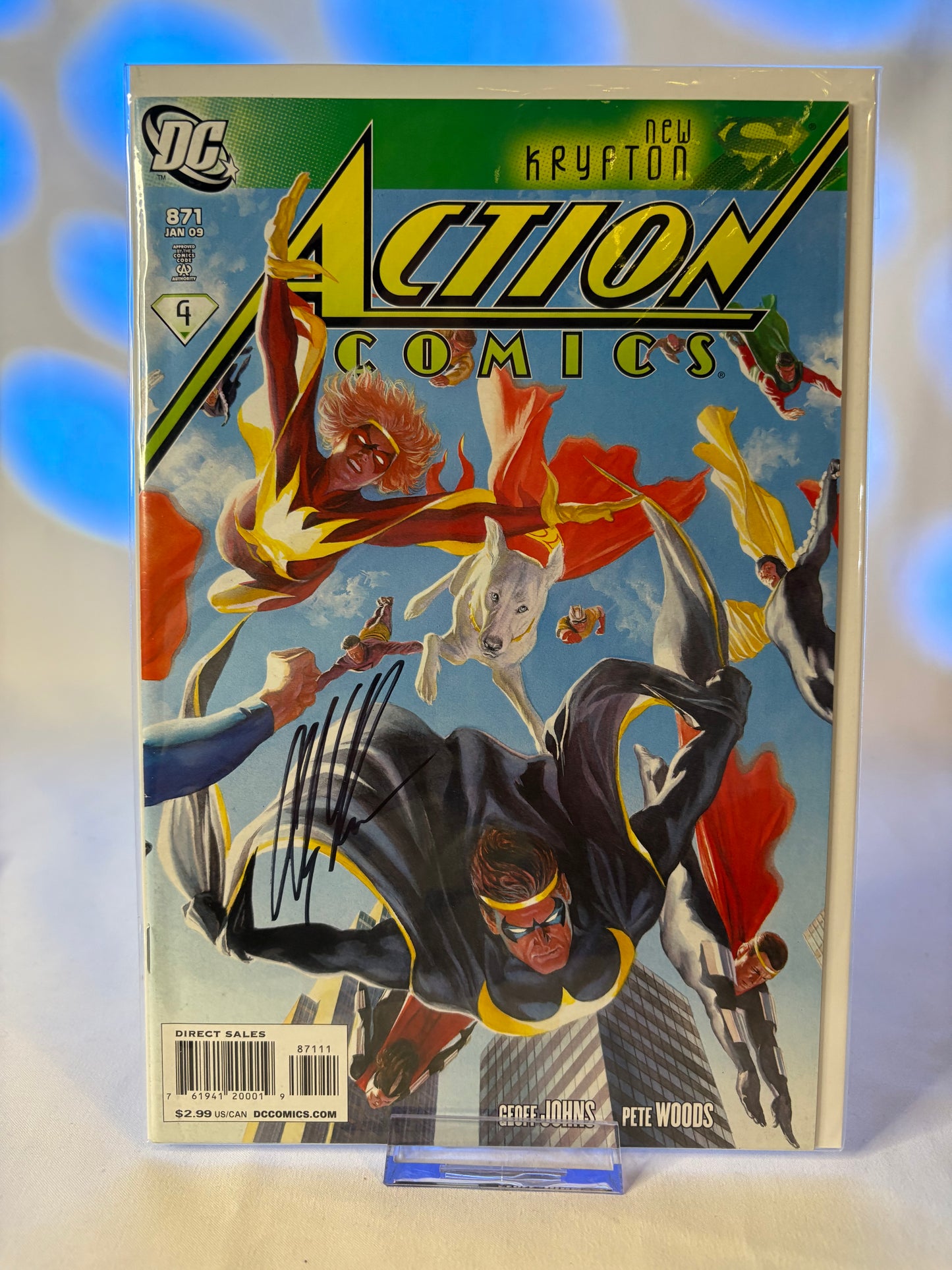 Action Comics #871 — Alex Ross Signed Cover (New Krypton) with COA