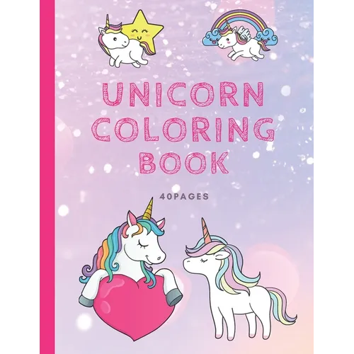 Unicorn Coloring Book - 40 Pages: 8.5x11 inches for girls