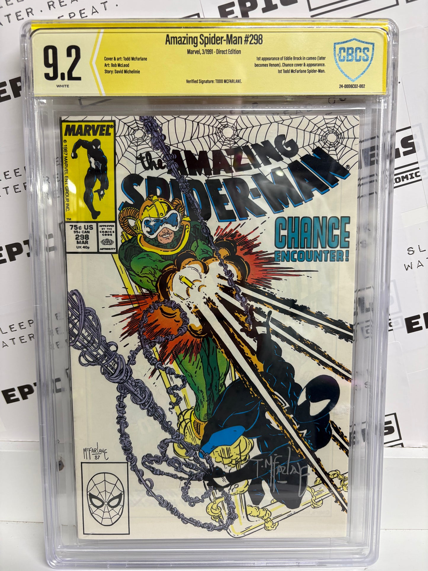 Comic book cover of 'The Amazing Spider-Man' with CGC grading label on a white background.