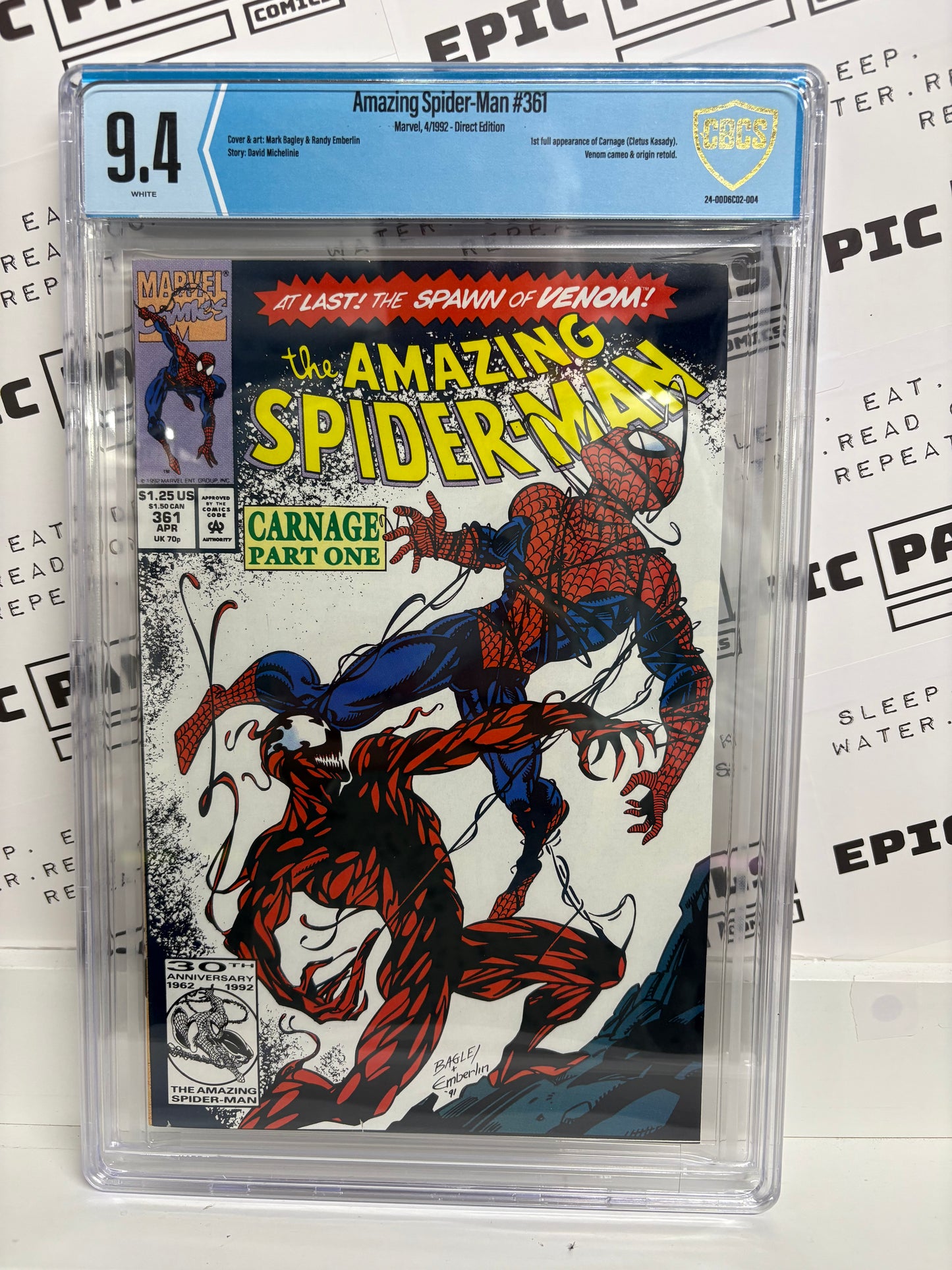 Amazing Spider-man #361 - First Carnage CBCS GRaded