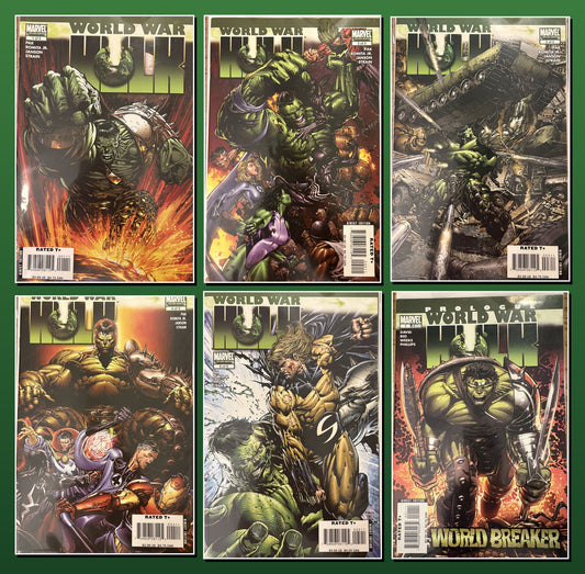 World War Hulk Complete Set #1-5 + World Breaker Prologue — Marvel 2007 (Pak / Romita Jr.)