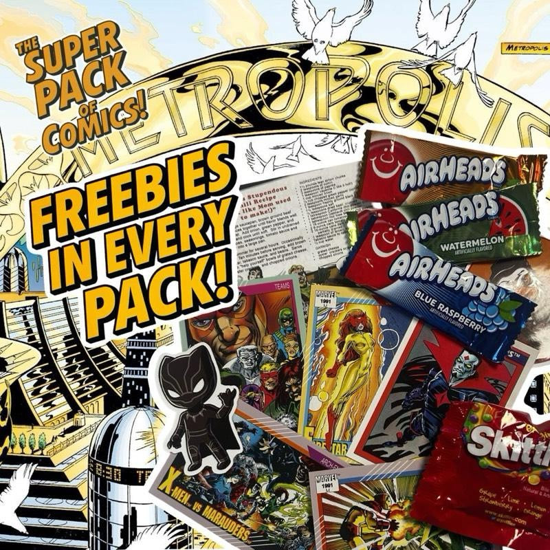 The Super Pack of Comics! - Includes 10 Comic Books, Stickers, Candy & Extras