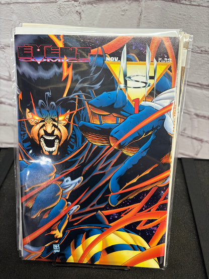 Ash Comic Lot – Ash #1 (1994 Event Comics), The Ash Files #1, Ash: Cinder & Smoke #1, Wizard Mini-Comic #4 – Joe Quesada & Jimmy Palmiotti free ce