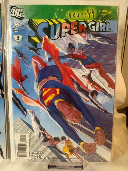 Superman #681, Action Comics #871 & Supergirl #35 – Alex Ross Connecting Cover Triptych Set (New Krypton, DC 2008–09)
