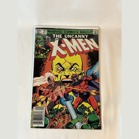 Uncanny X-Men #161 (1982) newsstand edition comic book front cover, origin of Magneto