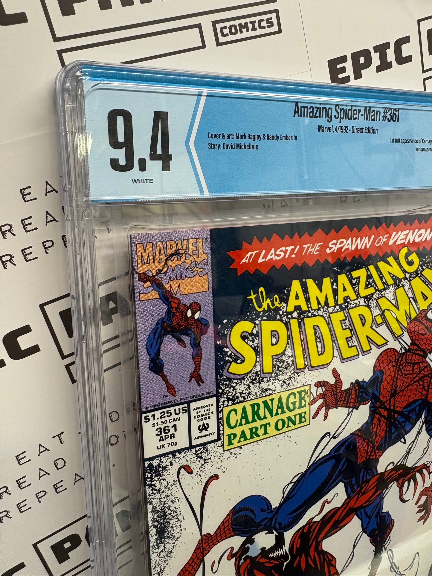 Amazing Spider-man #361 - First Carnage CBCS Graded 9.4