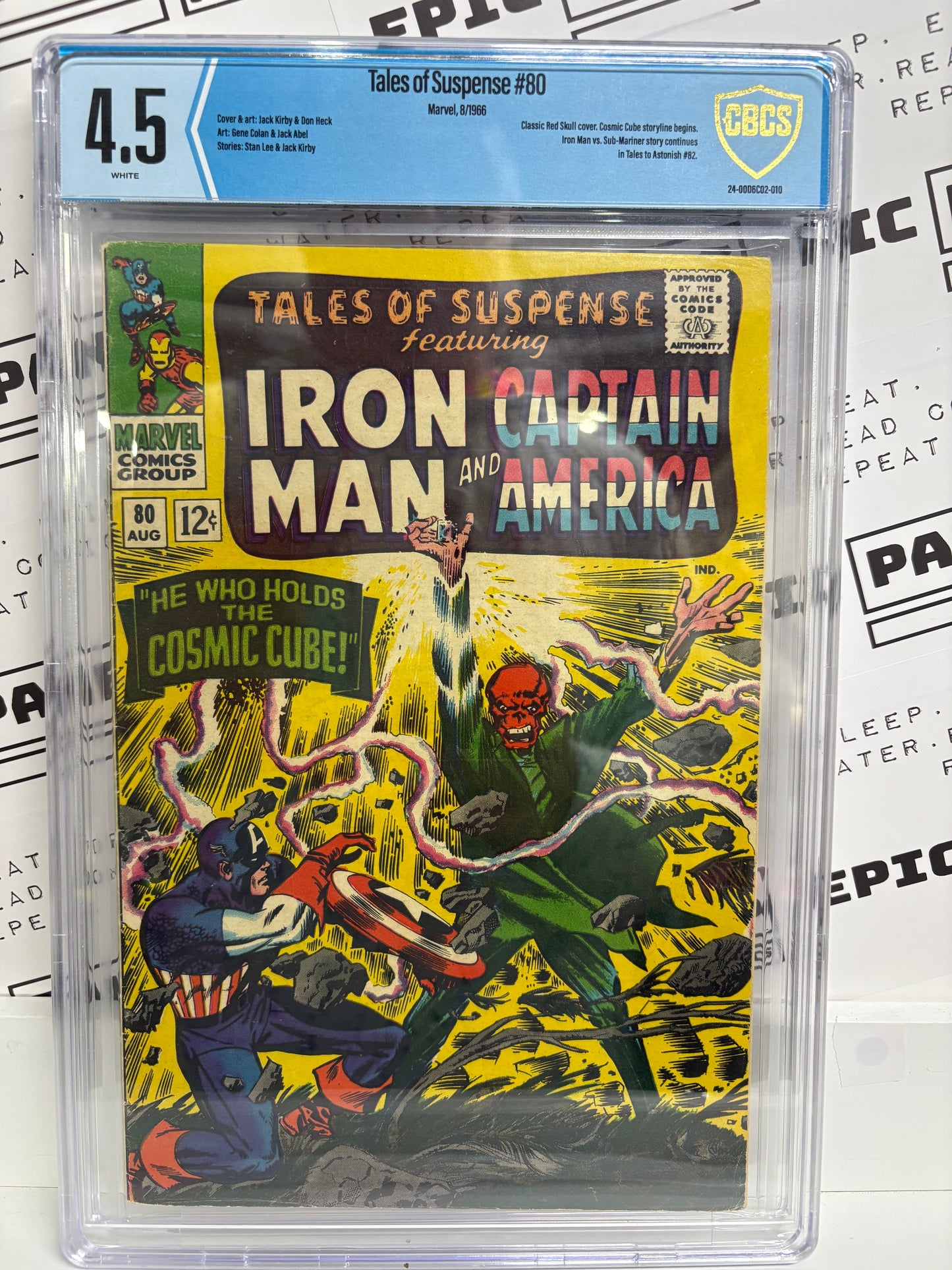 Tales of Suspense #80 (Marvel, 1966) — CBCS 4.5 — Jack Kirby Cover & Art / Story by Stan Lee — Iron Man vs. The Red Skull / Cosmic Cube Storyline