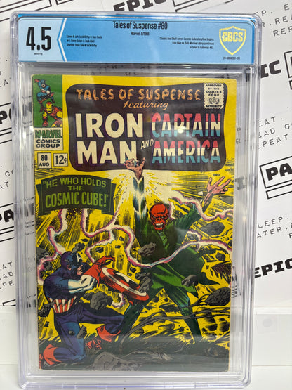 Tales of Suspense #80 (Marvel, 1966) — CBCS 4.5 — Jack Kirby Cover & Art / Story by Stan Lee — Iron Man vs. The Red Skull / Cosmic Cube Storyline
