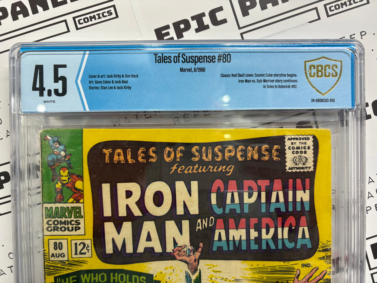 Tales of Suspense #80 (Marvel, 1966) — CBCS 4.5 — Jack Kirby Cover & Art / Story by Stan Lee — Iron Man vs. The Red Skull / Cosmic Cube Storyline