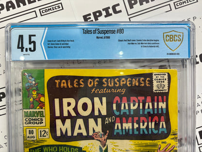 Tales of Suspense #80 (Marvel, 1966) — CBCS 4.5 — Jack Kirby Cover & Art / Story by Stan Lee — Iron Man vs. The Red Skull / Cosmic Cube Storyline