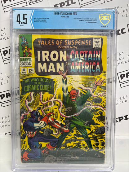 Tales of Suspense #80 (Marvel, 1966) — CBCS 4.5 — Jack Kirby Cover & Art / Story by Stan Lee — Iron Man vs. The Red Skull / Cosmic Cube Storyline