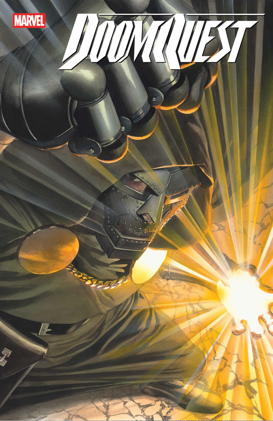 Comic book cover featuring a character in a suit with a glowing light source, Marvel logo visible