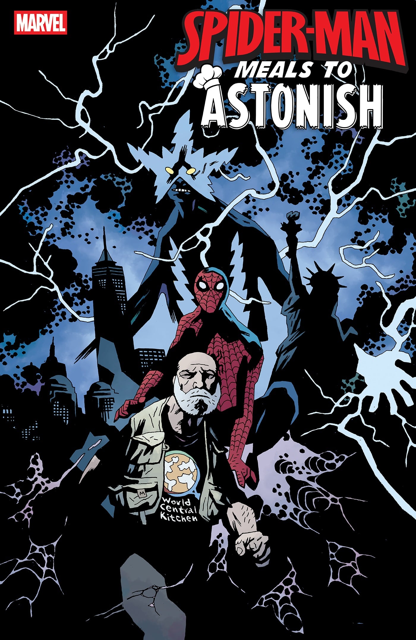 Spider-Man Meals to Astonish Issue 1 Marvel Comics Cover Featuring José Andrés