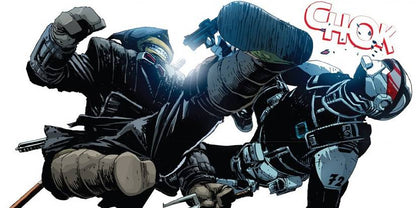 TMNT: The Last Ronin #1 interior art - Michelangelo in combat - IDW Publishing